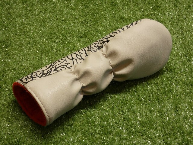 EP Maple Tree Bark Patterned Hybrid Rescue Headcover Cream/Black/Red Mint