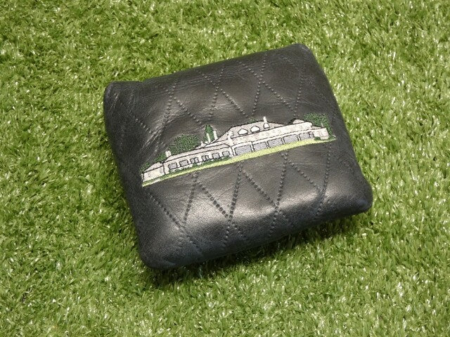 Winston Collection Embroidered Clubhouse Leather Mallet Putter Headcover Navy