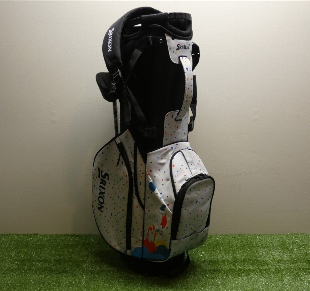 Srixon Tour Ink S3 6-Way Carry Stand Golf Bag White Ink Splatter New