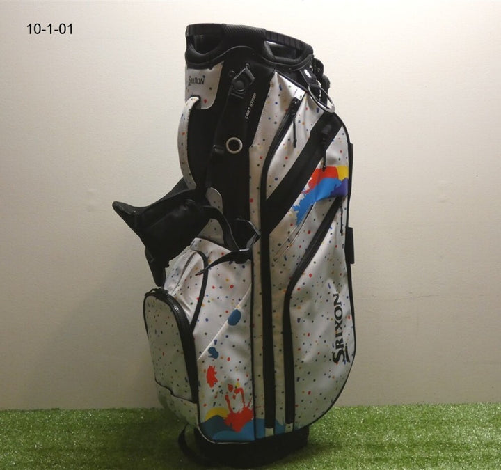 Srixon Tour Ink S3 6-Way Carry Stand Golf Bag White Ink Splatter New
