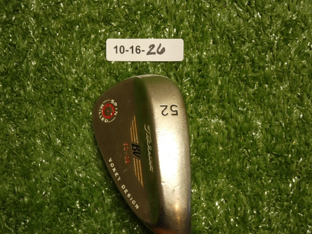Titleist Vokey Spin Milled 2009 Nickel 52* 08* Gap Wedge Dynamic Gold Steel 37"
