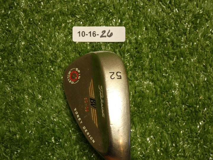 Titleist Vokey Spin Milled 2009 Nickel 52* 08* Gap Wedge Dynamic Gold Steel 37"