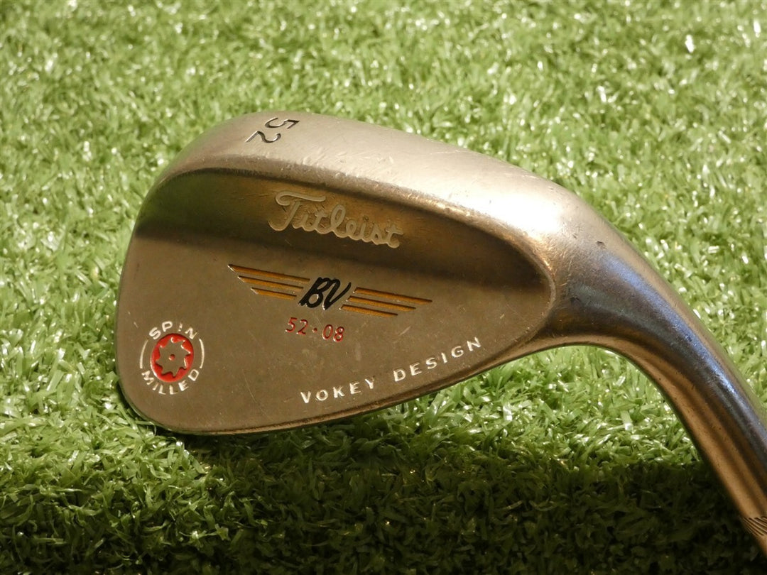 Titleist Vokey Spin Milled 2009 Nickel 52* 08* Gap Wedge Dynamic Gold Steel 37"