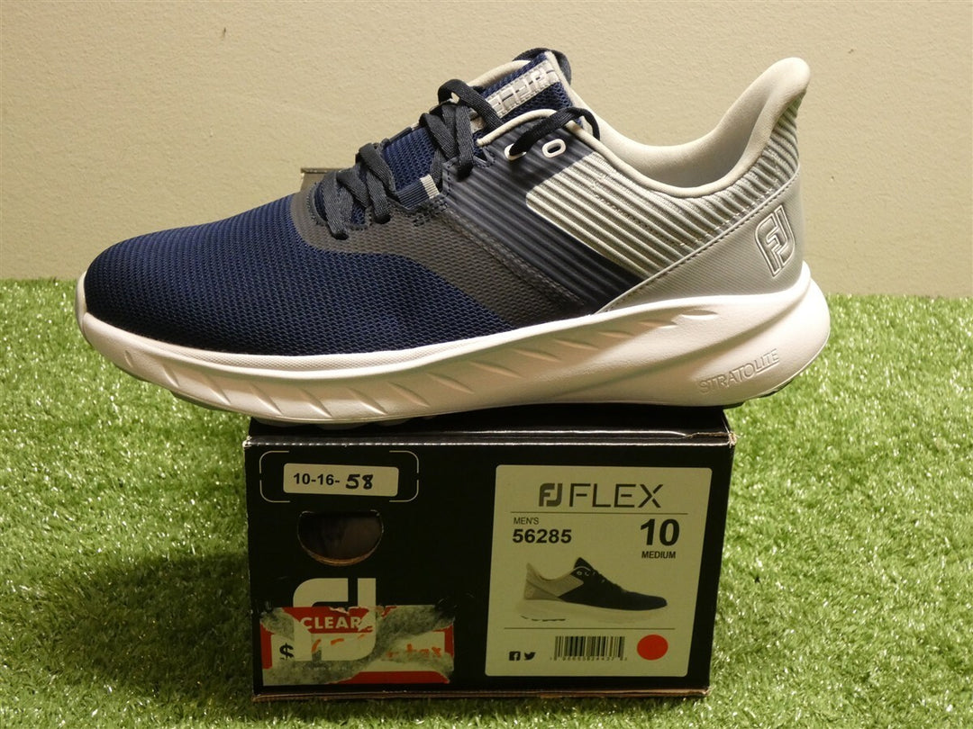 FootJoy Mens FJ Flex Golf Shoes Size 10 M Navy/Grey 56285 New