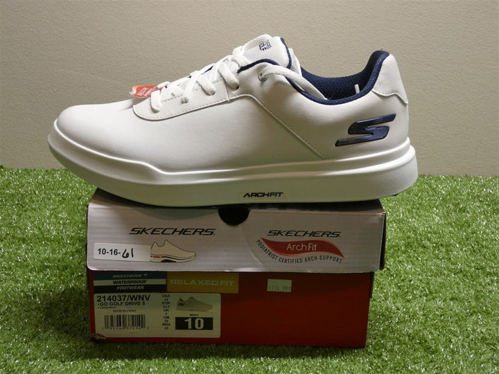 Skechers Mens Go Golf Drive 5 Golf Shoes Size 10 M White/Navy 214037 New
