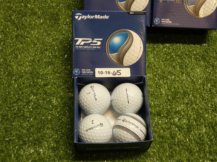 TaylorMade 2025 TP5 White Golf Balls 6 Dozen (One Stripe per 4 pack) New