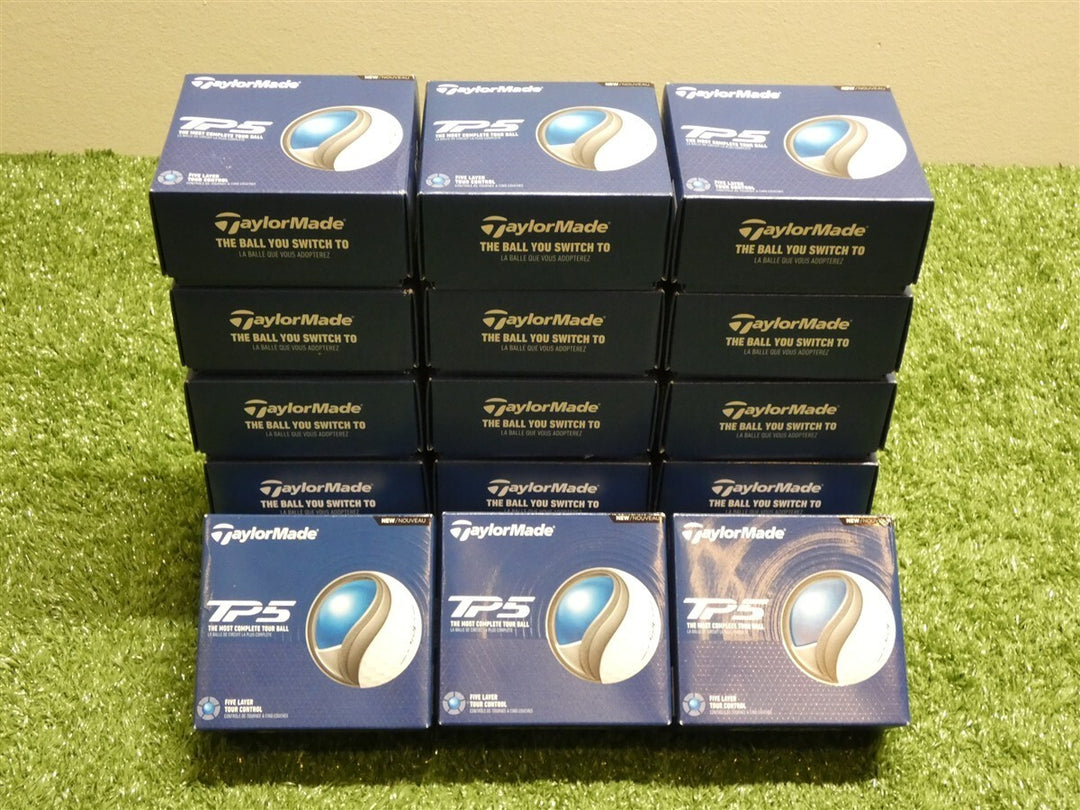 TaylorMade 2025 TP5 White Golf Balls 6 Dozen (One Stripe per 4 pack) New