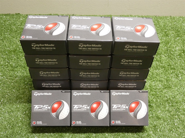 TaylorMade 2025 TP5x White Golf Balls 6 Dozen (One Stripe per 4 pack) New
