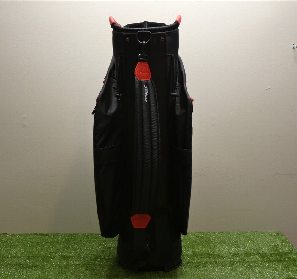 Titleist Cart 14 14-Way Cart Golf Bag Velour Cuff Black/Black/Red New