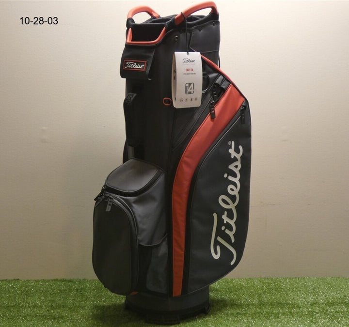 Titleist Cart 14 14-Way Cart Golf Bag Graphite/Island Red/Black New