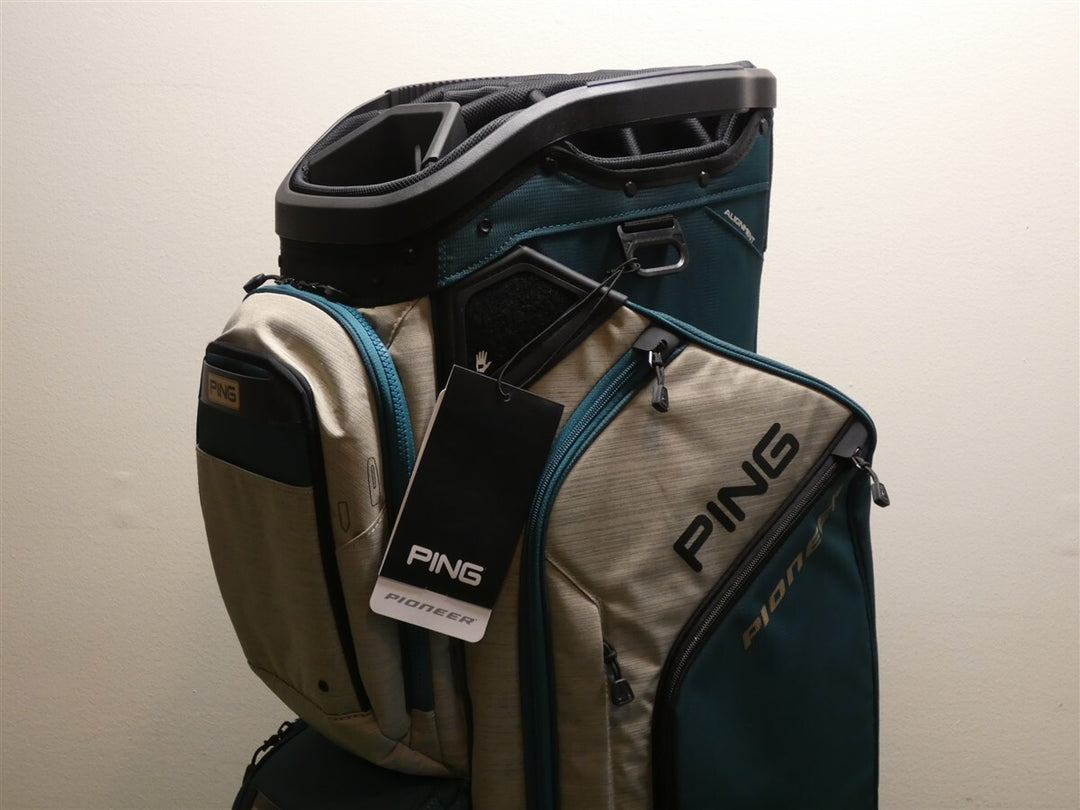Ping Pioneer 244 15-Way Cart Bag C.C. Logo Atlantic/Sand/Black New