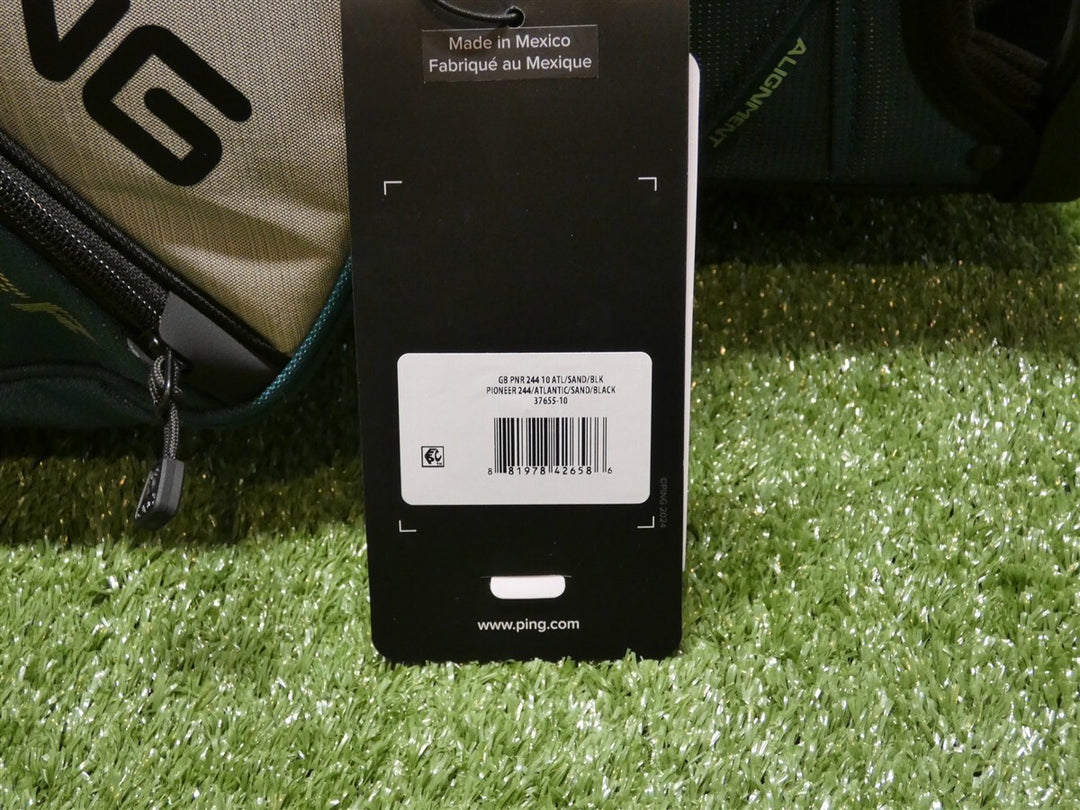 Ping Pioneer 244 15-Way Cart Bag C.C. Logo Atlantic/Sand/Black New
