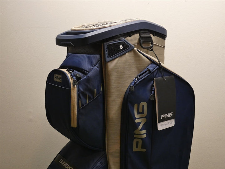 Ping Traverse 14-Way Cart Bag Navy/Heather Sand New