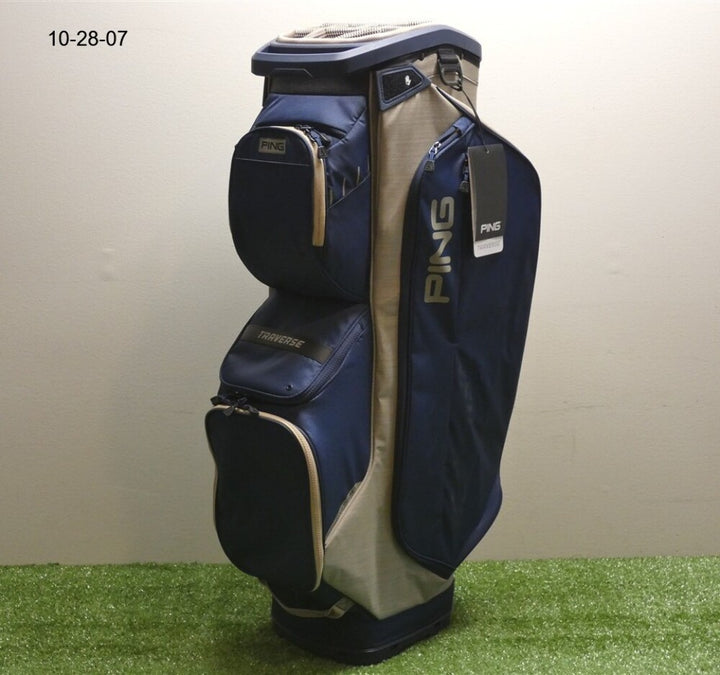 Ping Traverse 14-Way Cart Bag Navy/Heather Sand New