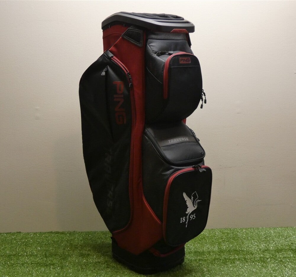 Ping Traverse 14-Way Cart Bag C.C. Logo Black/Heather Red New