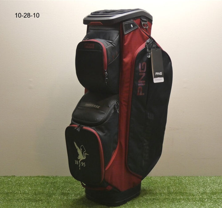 Ping Traverse 14-Way Cart Bag C.C. Logo Black/Heather Red New