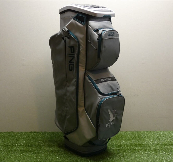 Ping Traverse 14-Way Cart Bag C.C. Logo Grey/Platinum/Atlantic New