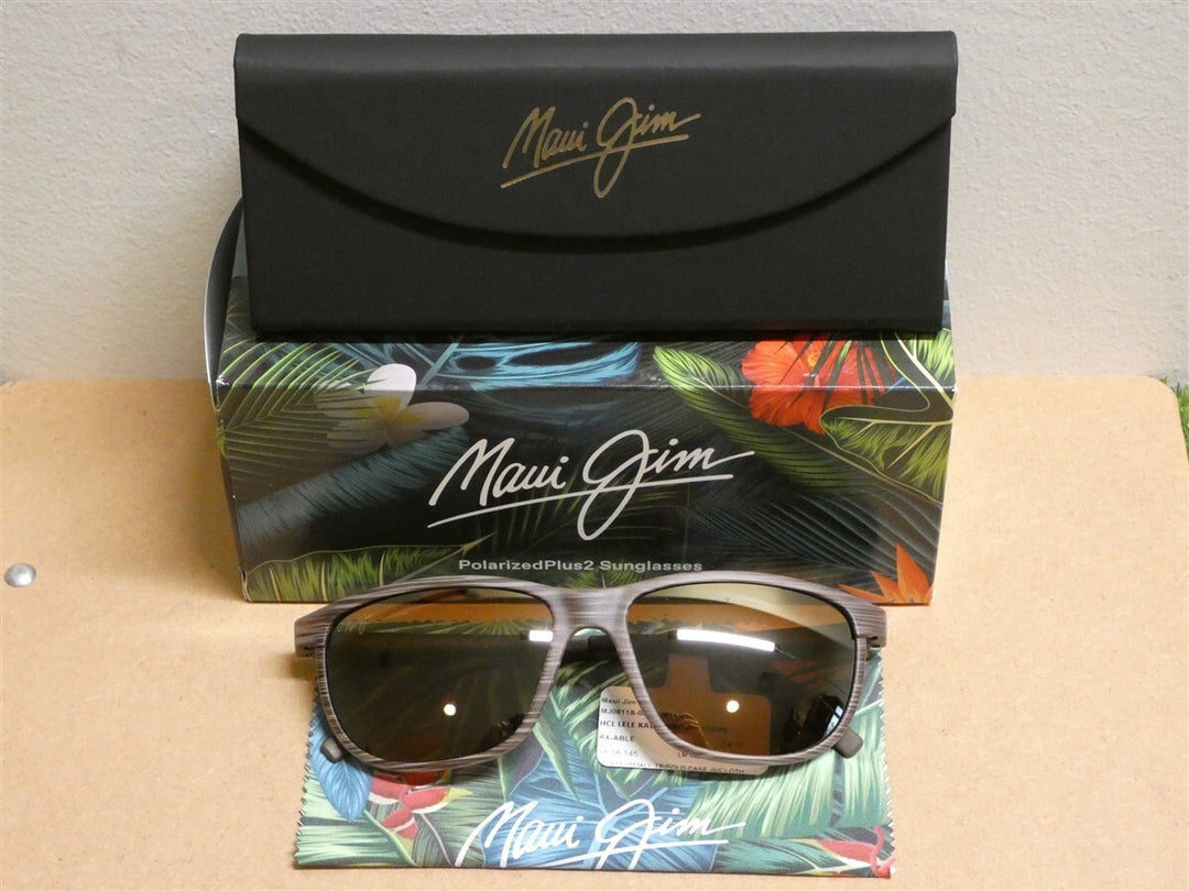Maui Jim Lele Kawa Brown Stripe Sunglasses H811-25C New