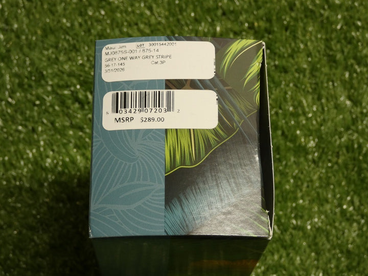Maui Jim Grey One Way Grey Stripe Sunglasses 875-14 New