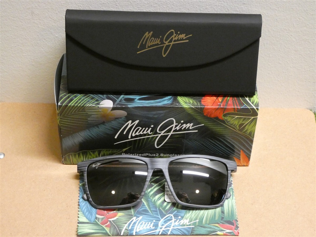 Maui Jim Grey One Way Grey Stripe Sunglasses 875-14 New