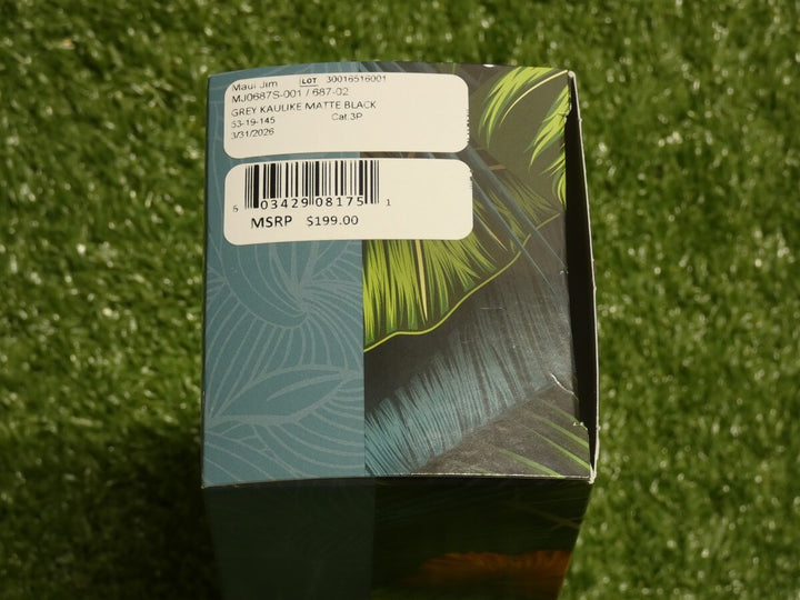 Maui Jim Grey Kaulike Matte Black Sunglasses 687-02 New