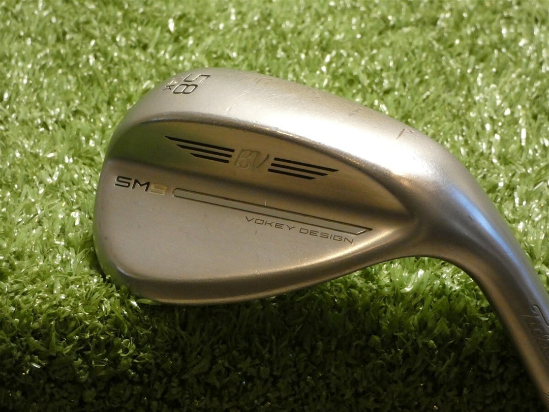 Titleist Vokey SM9 Tour Chrome 58* 14* Lob Wedge K Grind Dynamic Gold Steel