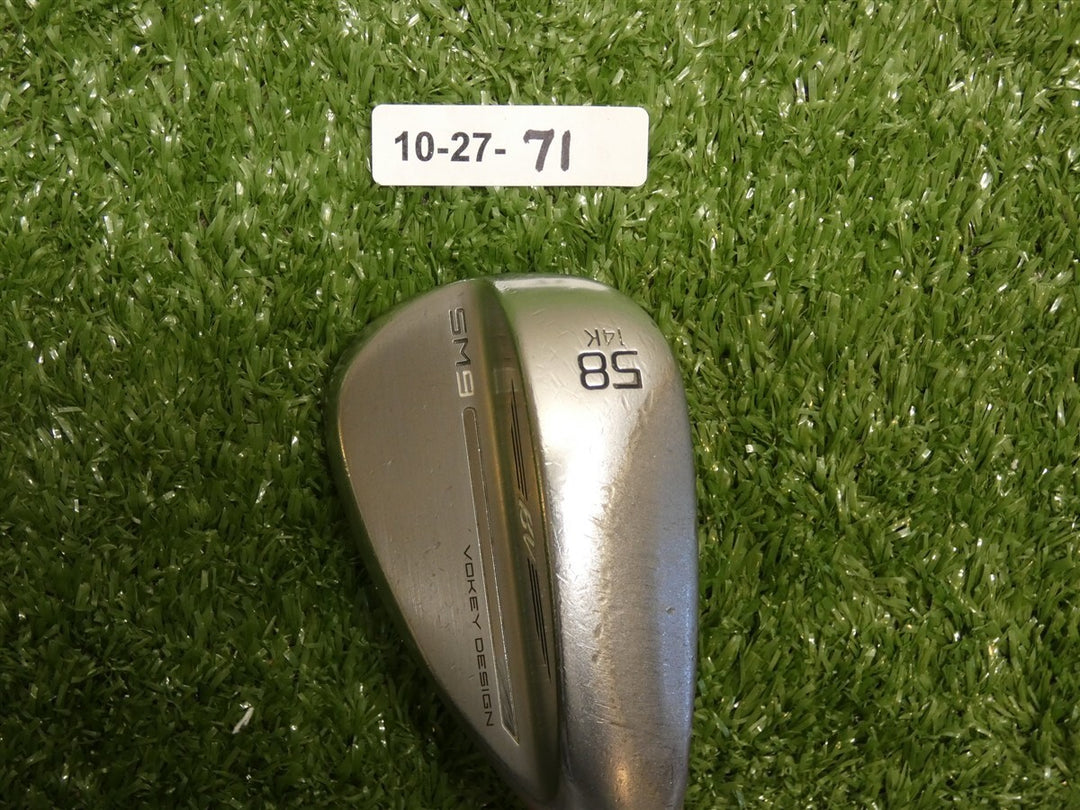 Titleist Vokey SM9 Tour Chrome 58* 14* Lob Wedge K Grind Dynamic Gold Steel